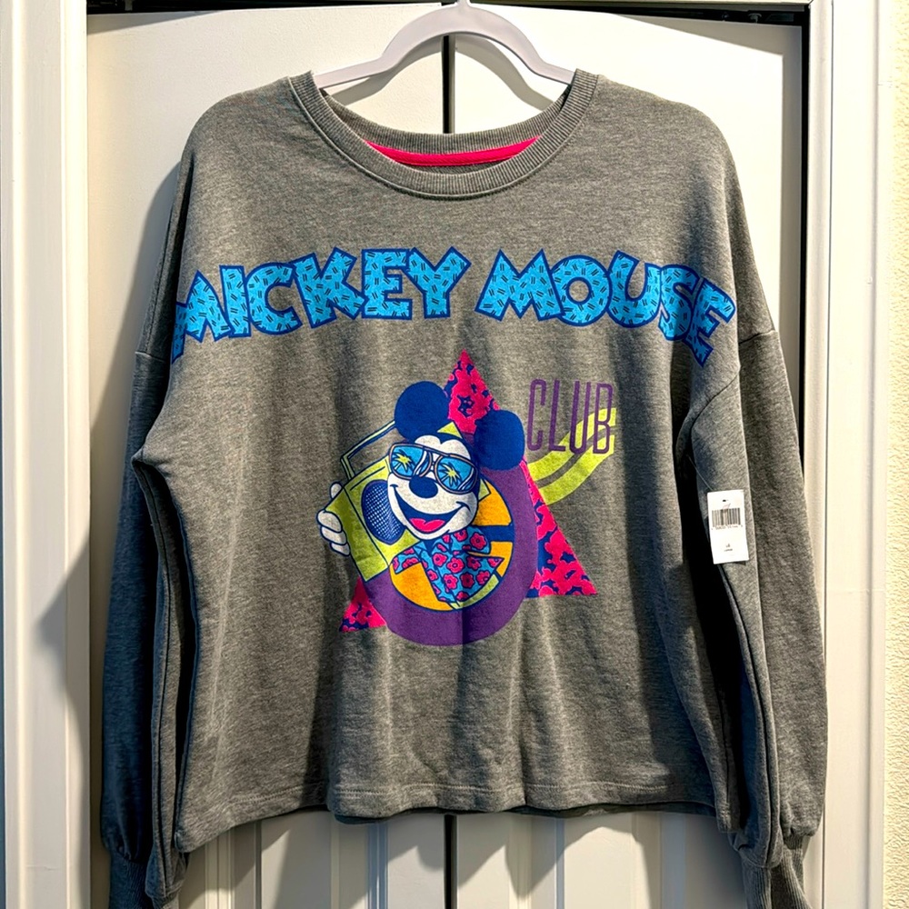 BNWT Disney Parks Neon Retro Sweatshirt